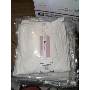 Womens V Neck Long Sleeve Ruffle Sleeve Casual Top size‎ L white